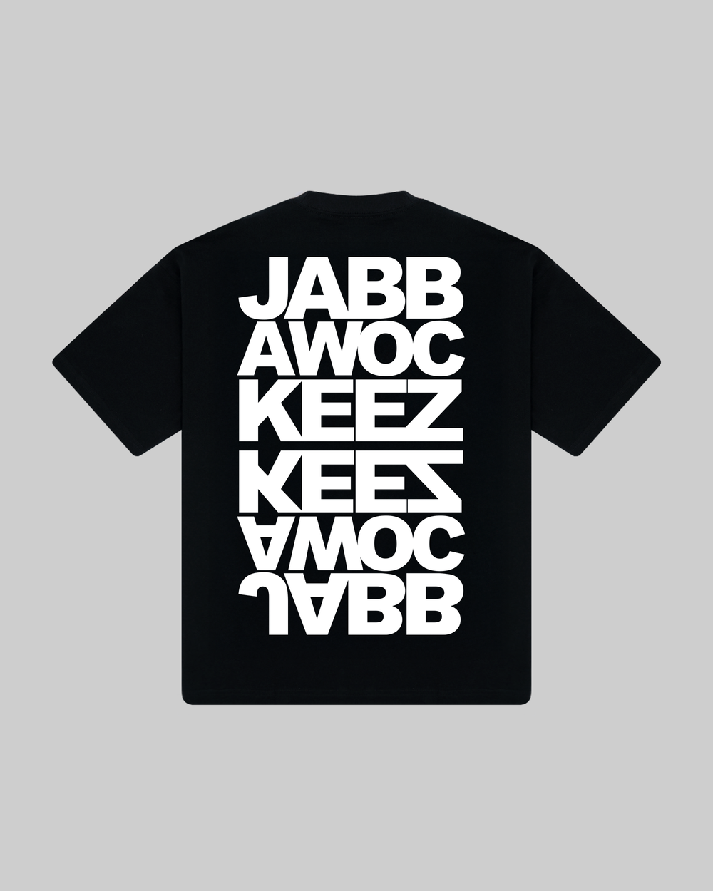 Mirrored 3 Stack Tee  Black
