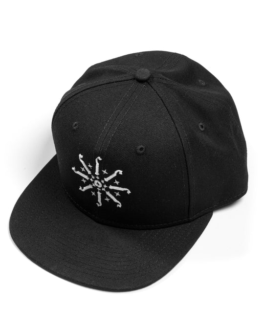 Old English Snowflake Jabbawockeez SnapBack Hat Black