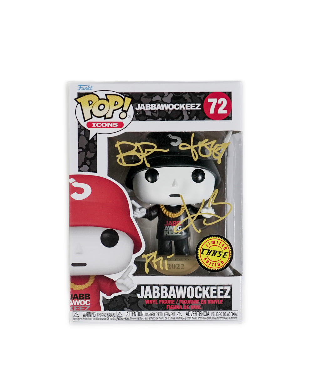 3 Stack Red w/Black Chase variant Autographed Funko