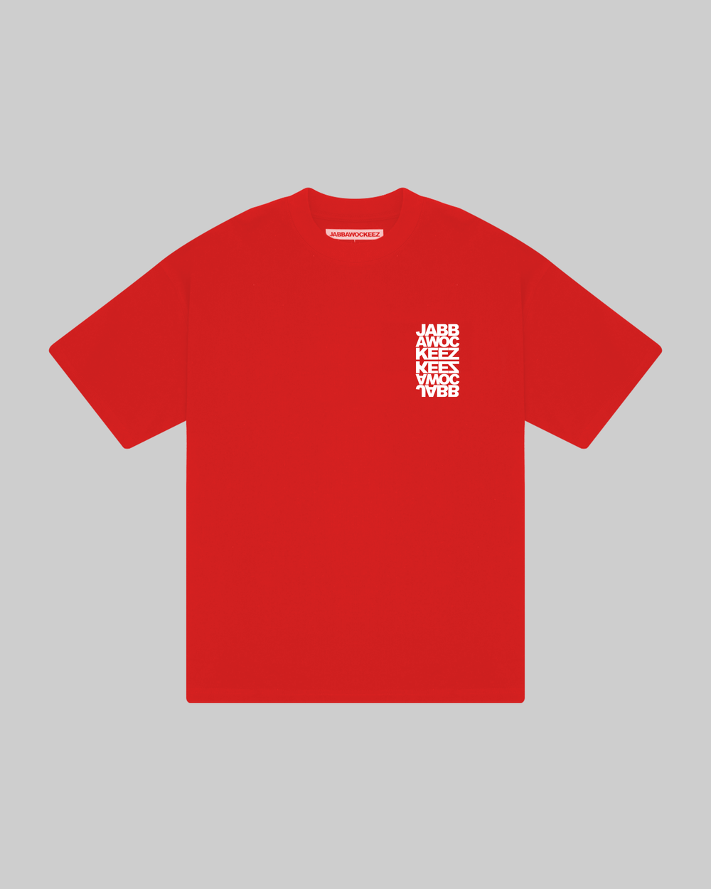 Mirrored 3 Stack Tee  Red