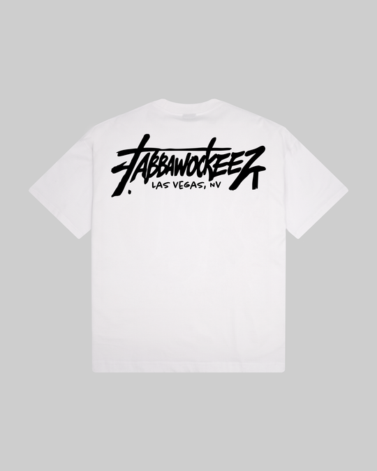 Script Tee White